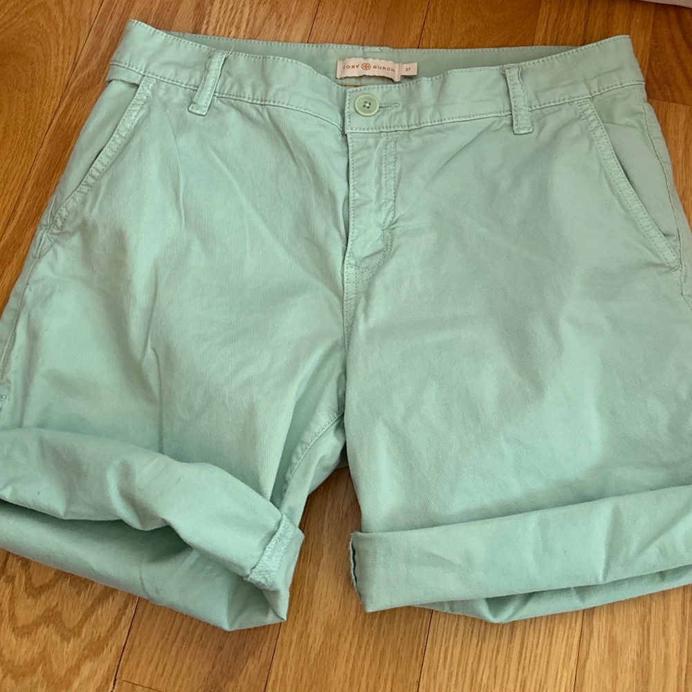 Tory Burch Roll-Up/Roll Down Chino Shorts (27)